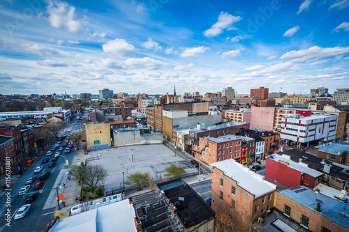 Wallpaper Mural View of buildings near Lexington Market, in Baltimore, Maryland. Torontodigital.ca