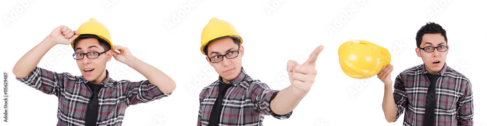 Industrial worker isolated on the white background Industrial worker isolated on the white background