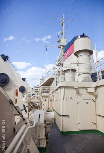 St. Petersburg. The Krasin ice breaker museum on the parking. photo