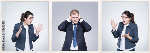 Canvas Print Reality of work day full od orders
