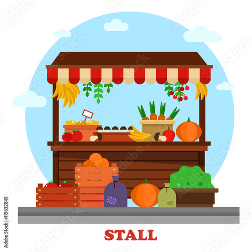 Market bazaar stall or food counter