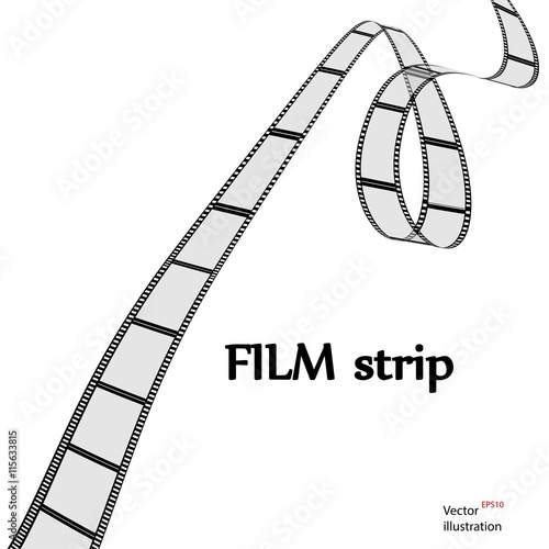 Gray film strip icon isolated on background. Modern flat pictogr