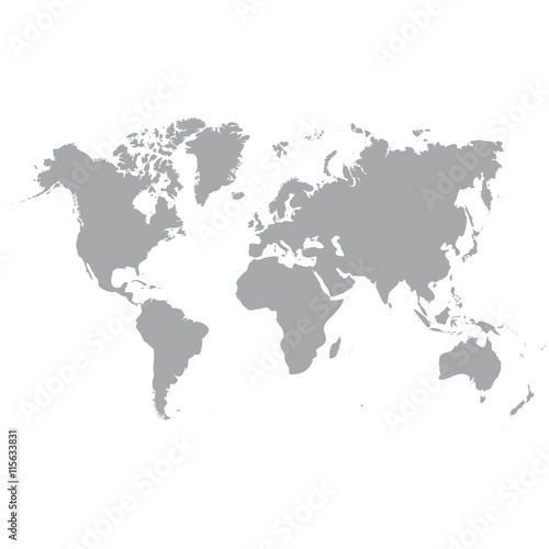 World map isolated on white background. Triangle template for we