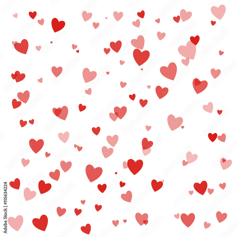 Happy Valentines day background with hearts. Eps10. Vector illus
