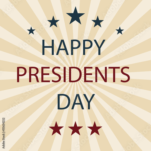 Presidents Day retro poster. Eps10. Vector illustration.