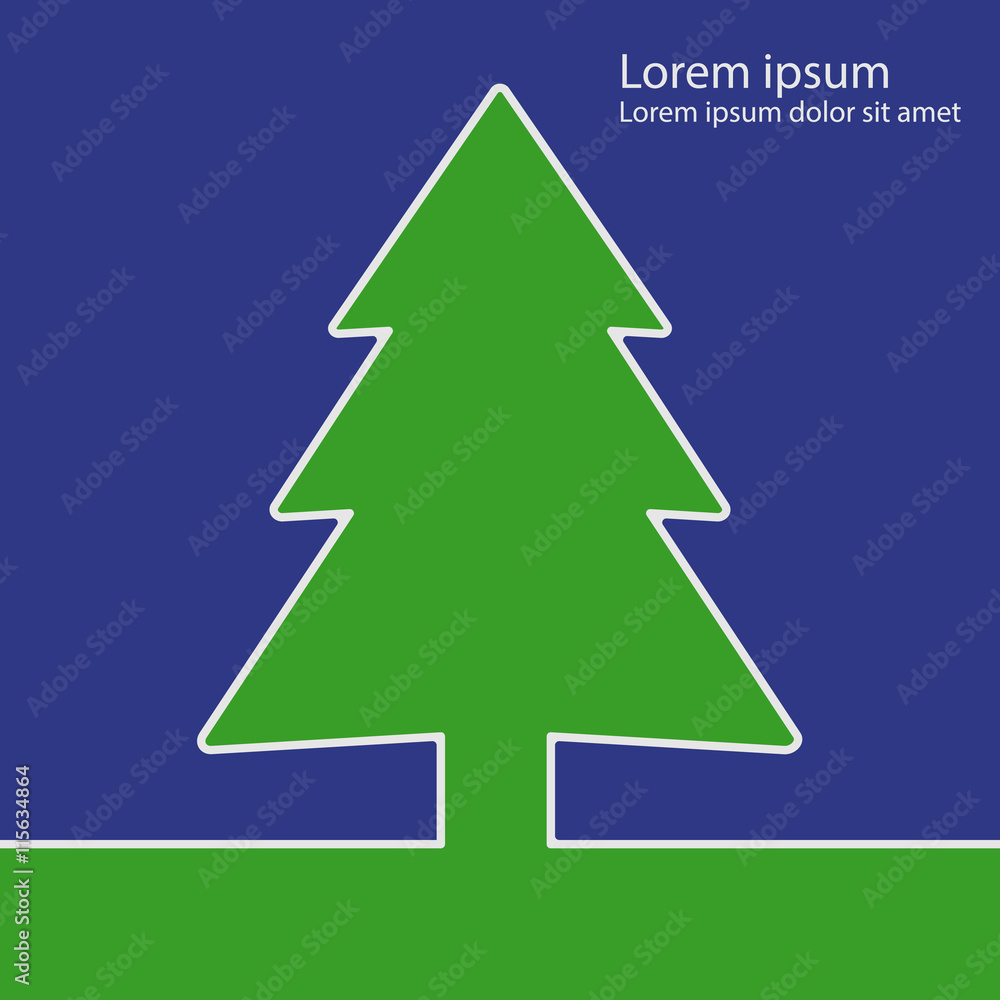 Christmas tree. Green flat icon. EPS 10. Vector illustration. Christmas tree. Green flat icon. EPS 10. Vector illustration.