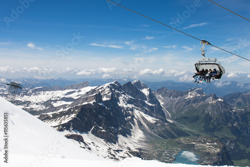 Kolejka na lodowiec Titlis w Szwajcarii