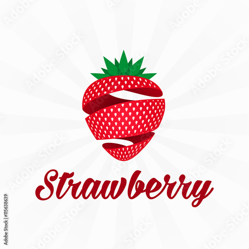 Vector strawberry logo