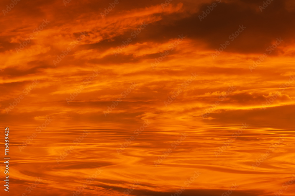 Obraz premium Sky background on sunset.