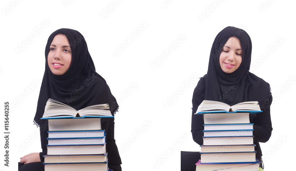 Young muslim woman isolated on white Young muslim woman isolated on white