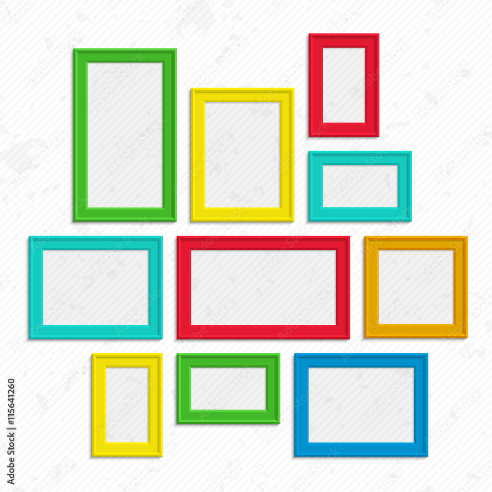 Colorful photo frames set Colorful photo frames set