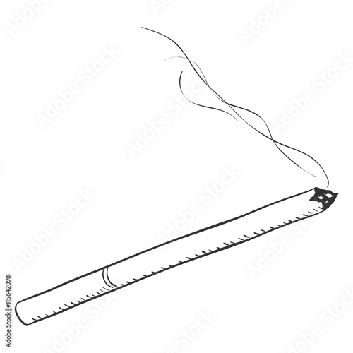 Vector Single Sketch Slim Cigarette
