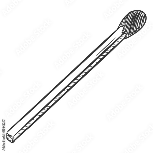 Vector Single Sketch Matchstick