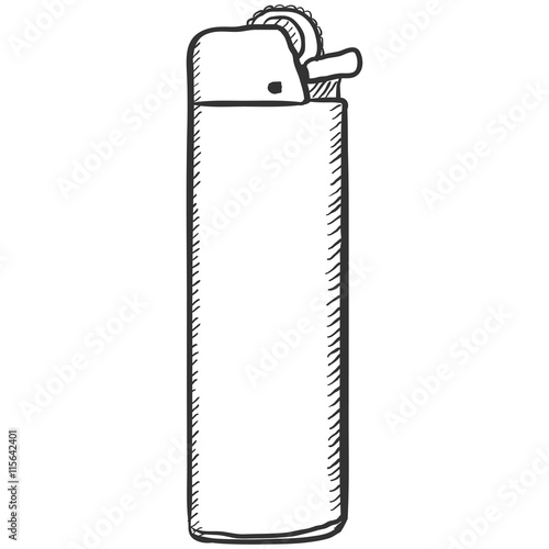 Vector Single Sketch Disposable Lighter