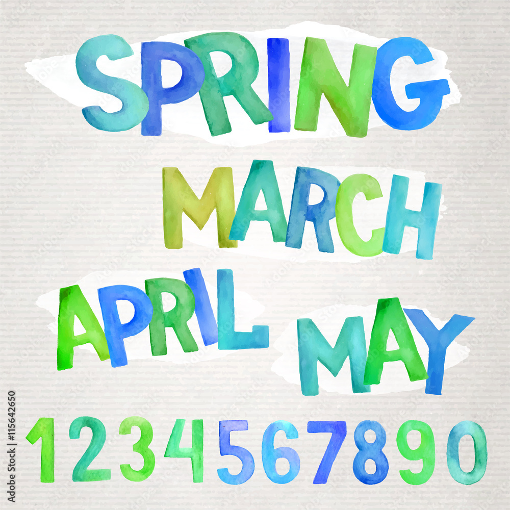 Spring season watercolor names Spring season watercolor names