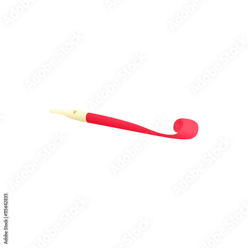 Red party blower icon in cartoon style on a white background