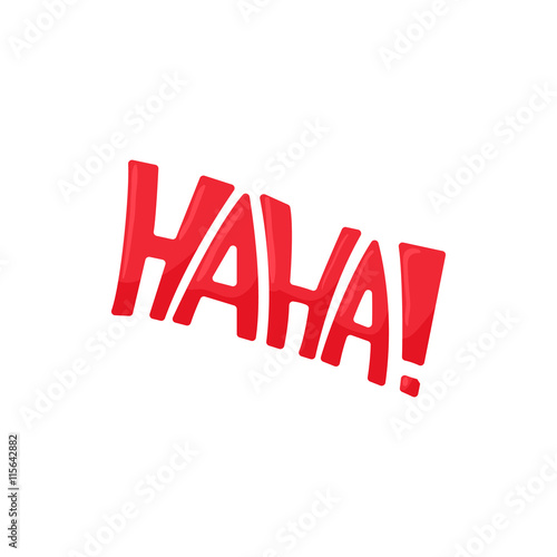 Haha icon in cartoon style on a white background