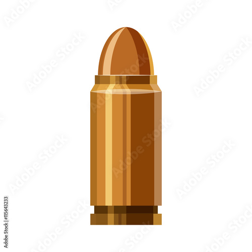 Bullet icon in cartoon style on a white background