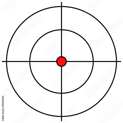 Fadenkreuz mit rotem Punkt in der MItte
