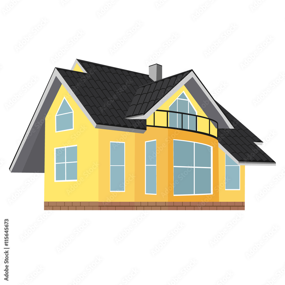 home, house, vector illustration, flat design