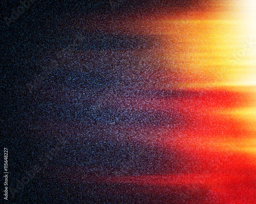 Horizontal space stars galaxies with sun light leak background