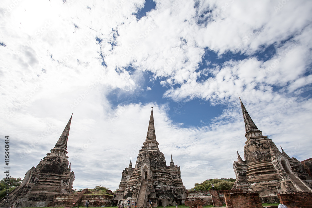 Fototapeta premium The Pagoda at Wat Phra Si San Phet, Ayutthaya, Thailand