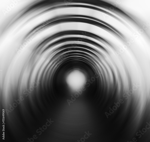 Square black and white dark swirl twirl bright abstraction tunne