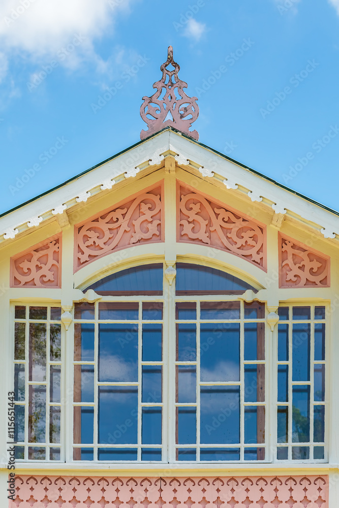 Obraz premium Old ornamental facade of a Swedish house