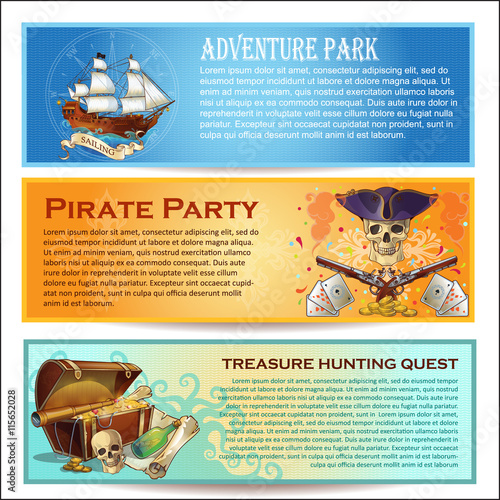 Pirates Horizontal Banners Set