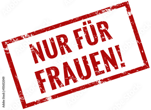 nur für Frauen stempel rot