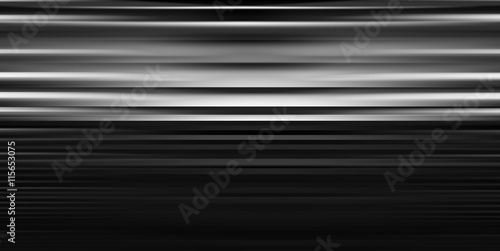 Horizontal black and white motion blur lines abstraction backdro