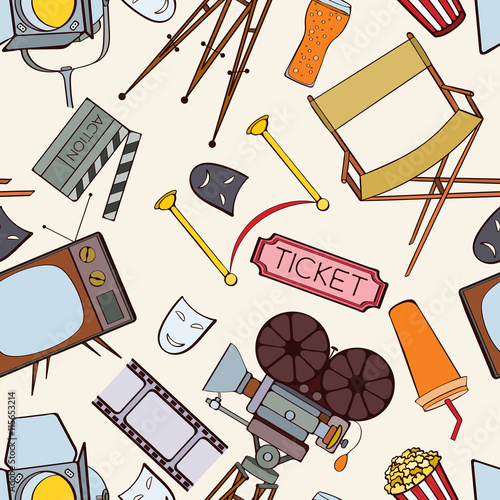 Seamless cinema pattern