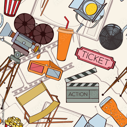 Seamless cinema pattern