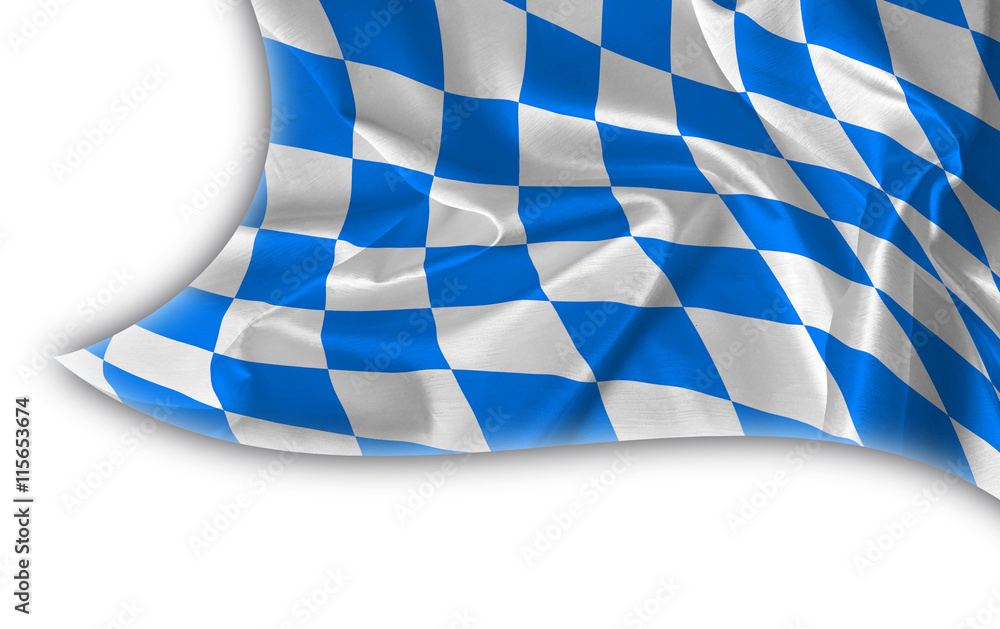 Bavarian flag - Oktoberfest fabric background Bavarian flag - Oktoberfest fabric background