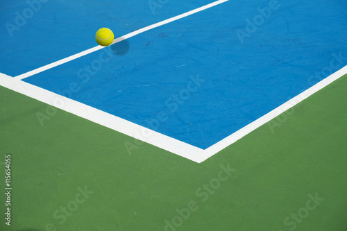 tennis ball bouncing in tennis court © lunx