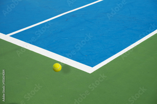 tennis ball bouncing out the court © lunx