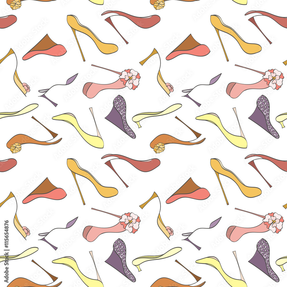 Seamless shoes pattern Seamless shoes pattern