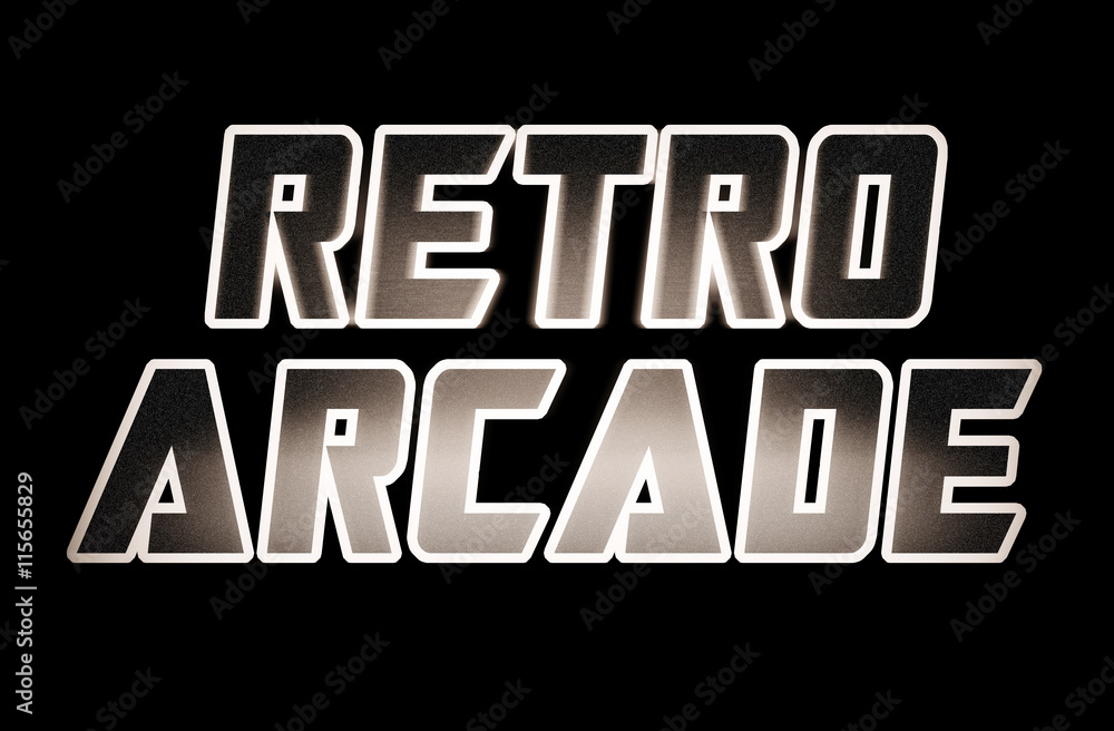 Sepia retro arcade text illustration background
