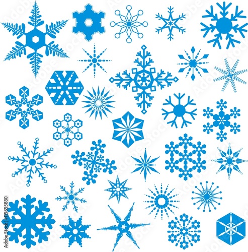 Snowflakes Set - 30 vector Illustrations