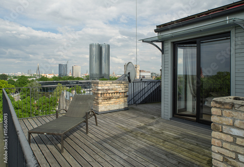 Veranda on the roof. Modern private flat. © Aleks Kend