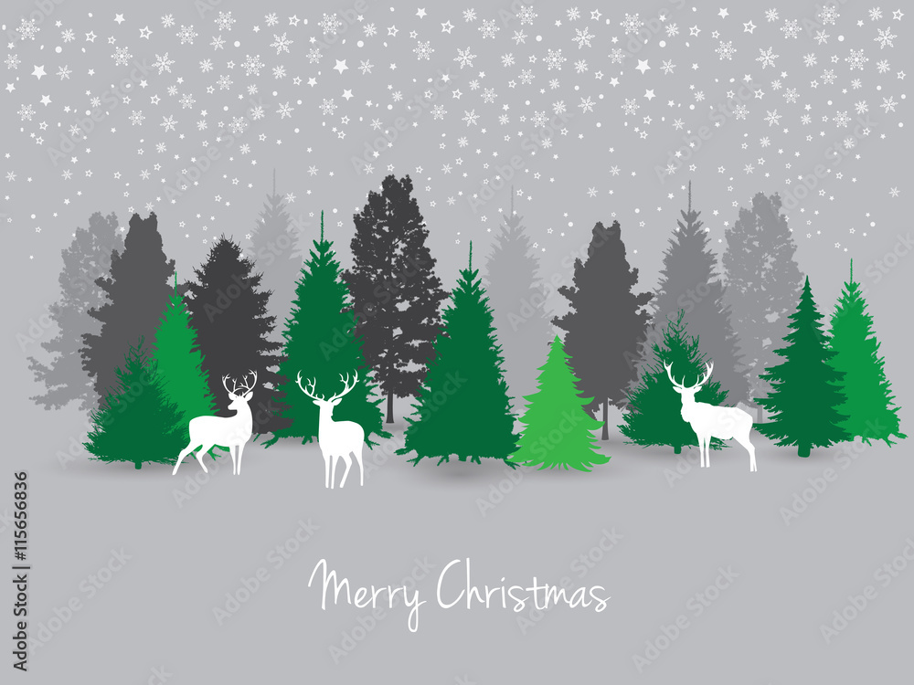 Naklejka premium MERRY CHRISTMAS CARD