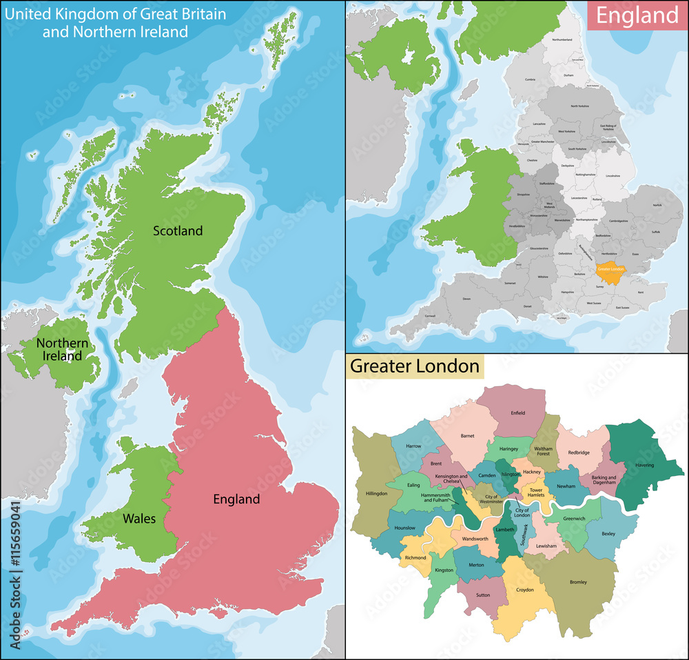 Obraz premium Map of Greater London
