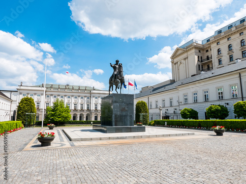 Warsaw, Poland - 3 June 2016 - Presidential palace inWarsaw, Poland, on a beautiful sunny day 