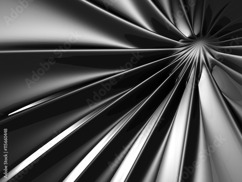Abstract Silver Glossy Dark Background