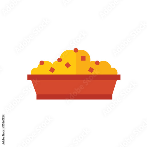 box lunch icon  yellow color tone