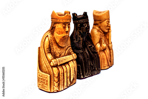 Ceramic chess figures
