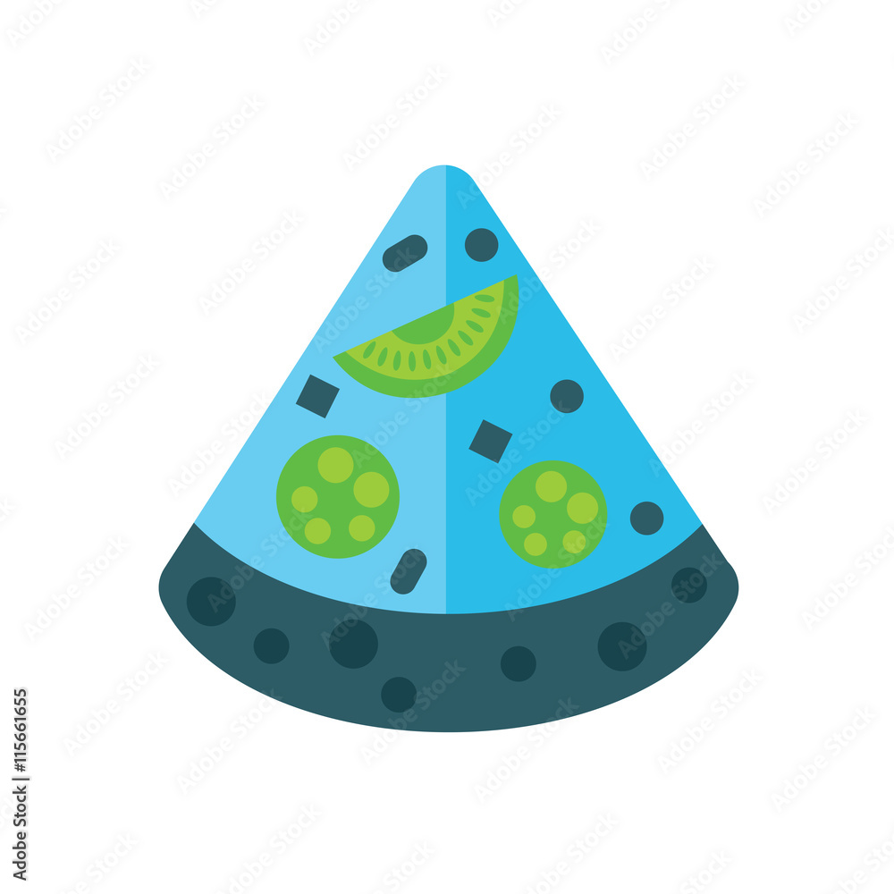 Slice Pizza icon blue and green Slice Pizza icon blue and green