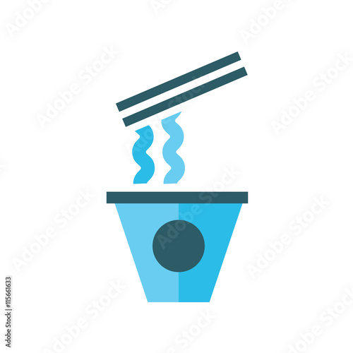 cup of instant noodles  blue