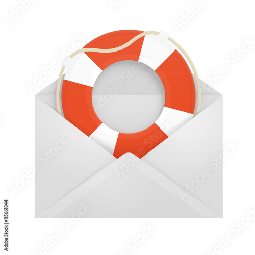 Lifebuoy in an envelope. Free Download Lifebuoy in an envelope. - GFXLoad
