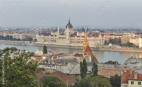 Budapest cityscape with Hungarian Parliament Building © Panama